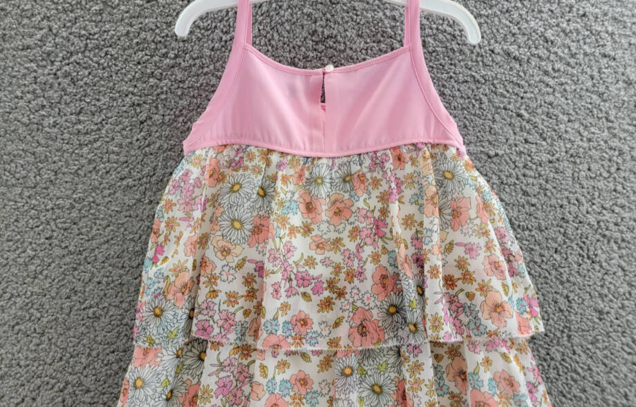 REISS Leela Jr Dress Little Girls' 5-6YPink Multi Floral Sleeveless Button Back