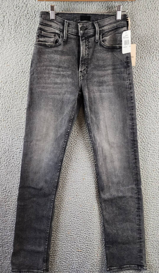 MOTHER The Mid Rise Rider Skimp Jeans Women's 25 I Hate Snakes Zip & Button
