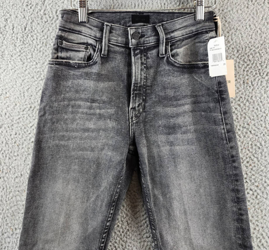 MOTHER The Mid Rise Rider Skimp Jeans Women's 25 I Hate Snakes Zip & Button
