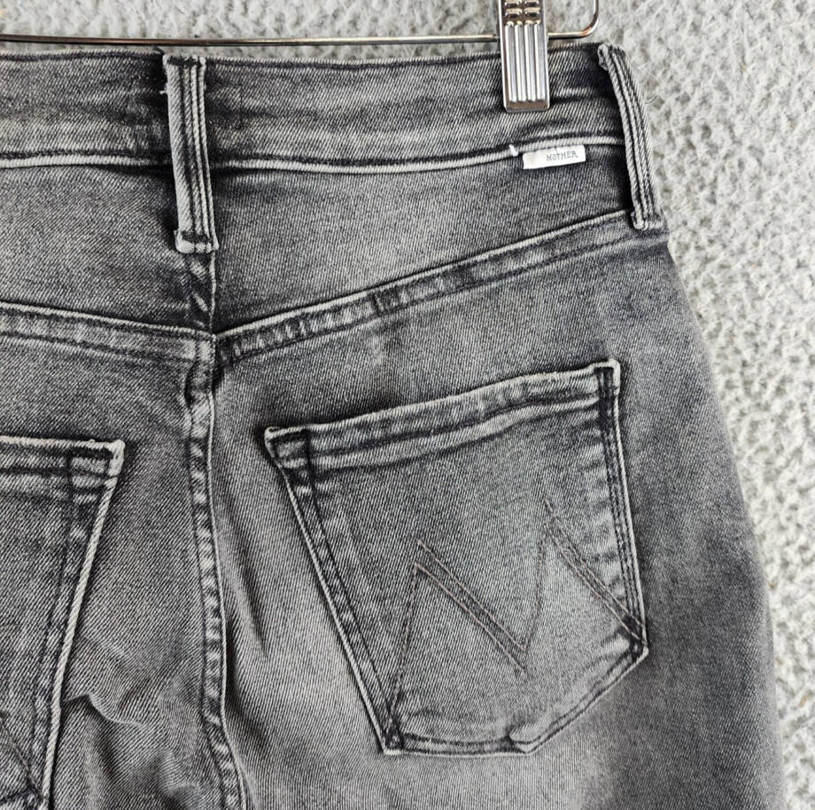 MOTHER The Mid Rise Rider Skimp Jeans Women's 25 I Hate Snakes Zip & Button