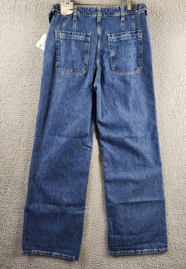 FREE PEOPLE We The Free Palmer Cuffed Jeans Women's 25 Tunnel Vision Wide Leg