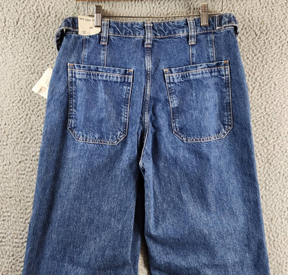 FREE PEOPLE We The Free Palmer Cuffed Jeans Women's 25 Tunnel Vision Wide Leg