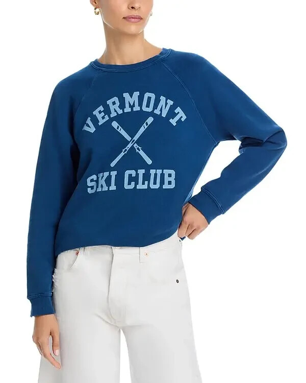 RETRO BRAND Graphic Sweatshirt Women's XL Vintage Midnight Navy Pullover Style