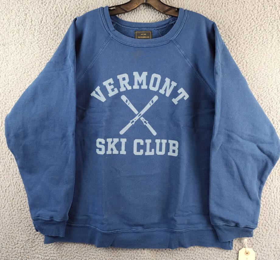RETRO BRAND Graphic Sweatshirt Women's XL Vintage Midnight Navy Pullover Style