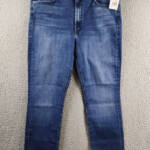 MOTHER The Roller Fray Jeans Women's 34 Cliffside Zip Fly W/ Button Closure