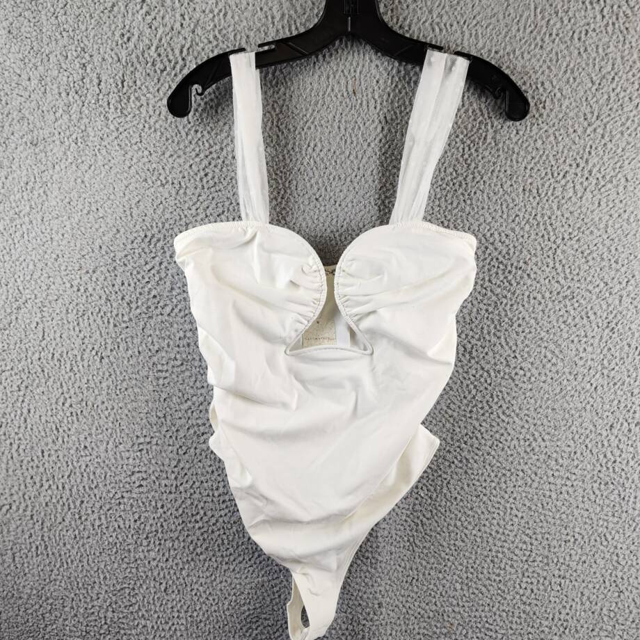 Free People Double Take Bodysuit Women's Lar Ivory Pullover