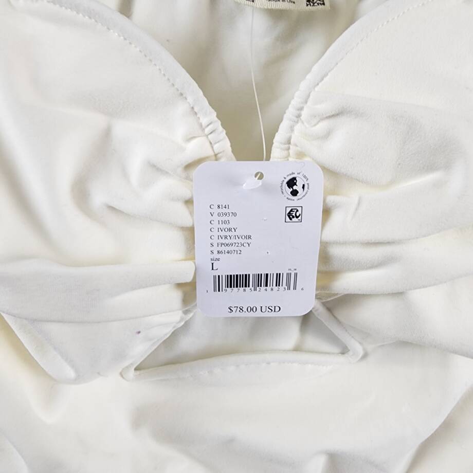 Free People Double Take Bodysuit Women's Lar Ivory Pullover