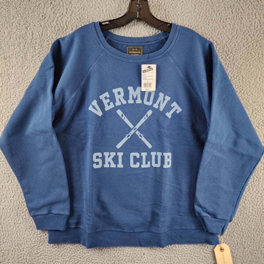 Retrobrand Long Sleeve Graphic Sweatshirt Women Large Vintage Mid Navy Pullover