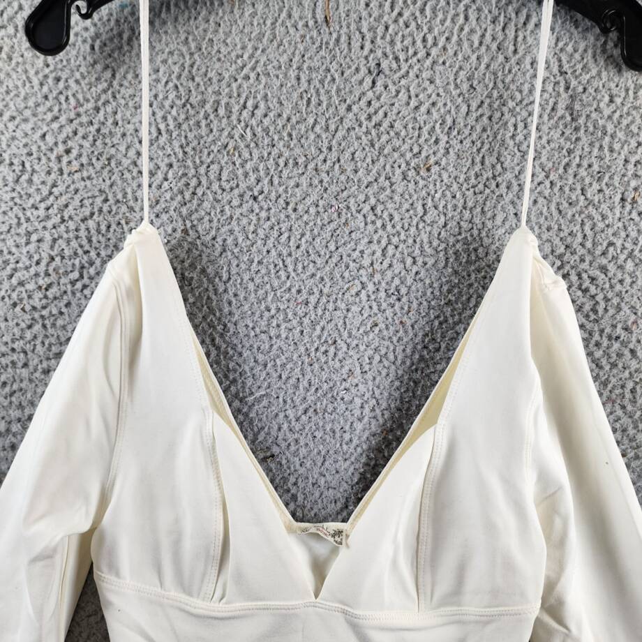 Free People Duo Corset Long Sleeve Top Women's XS Ivory Pullover