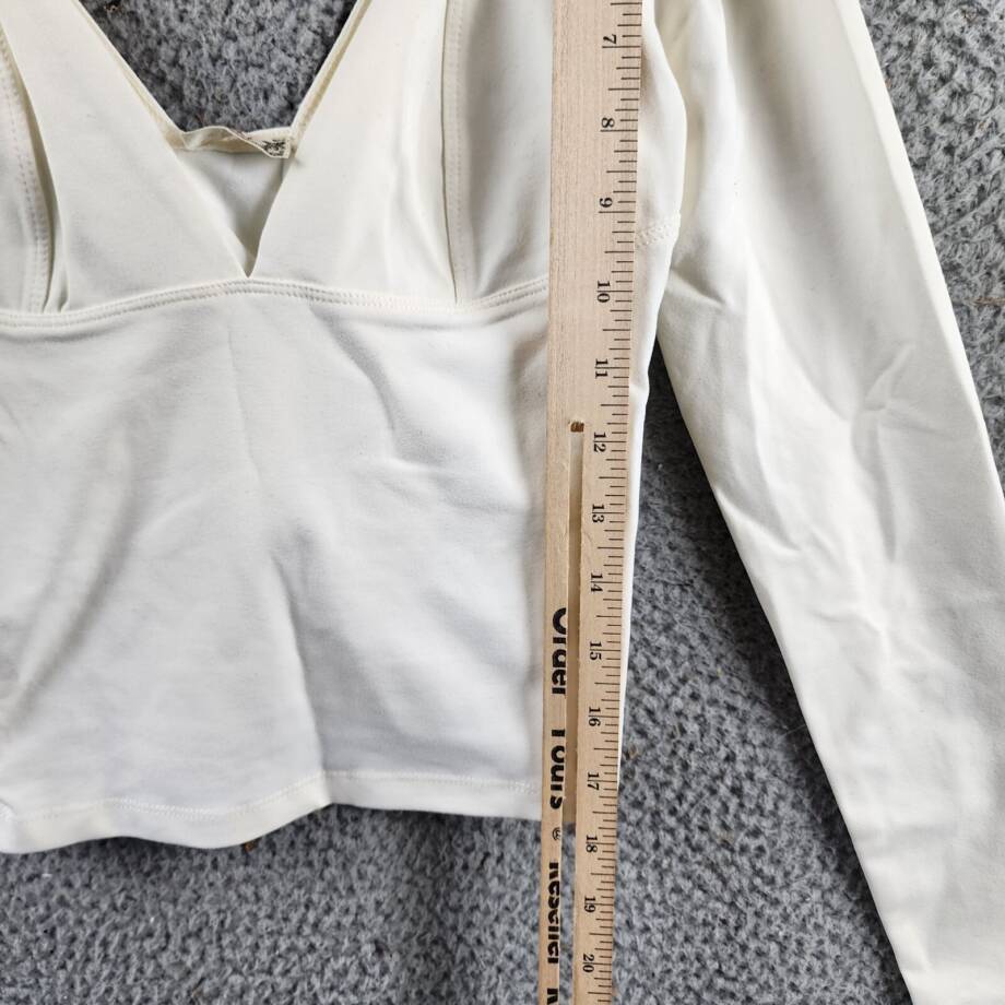 Free People Duo Corset Long Sleeve Top Women's XS Ivory Pullover