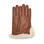 UGG Tech-Compatible Shearling Leather Gloves Women's L Chestnut
