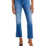 Mother The Insider Flood Fray High Rise Straight Jeans Women 23 We Got The Beat