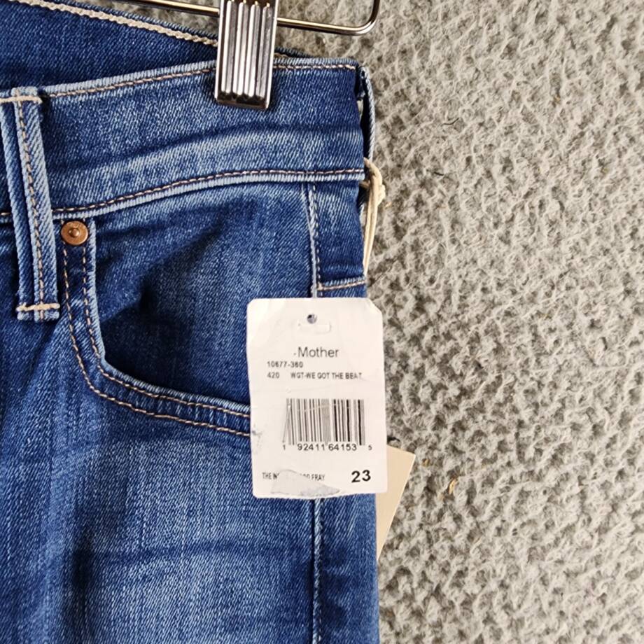 Mother The Insider Flood Fray High Rise Straight Jeans Women 23 We Got The Beat