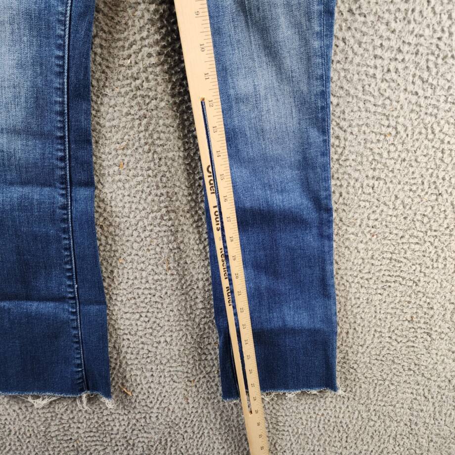 Mother The Insider Flood Fray High Rise Straight Jeans Women 23 We Got The Beat