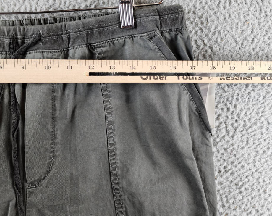 Velvet by Graham & Spencer Misty Drawstring Cotton Pants Women's L Tundra Grey