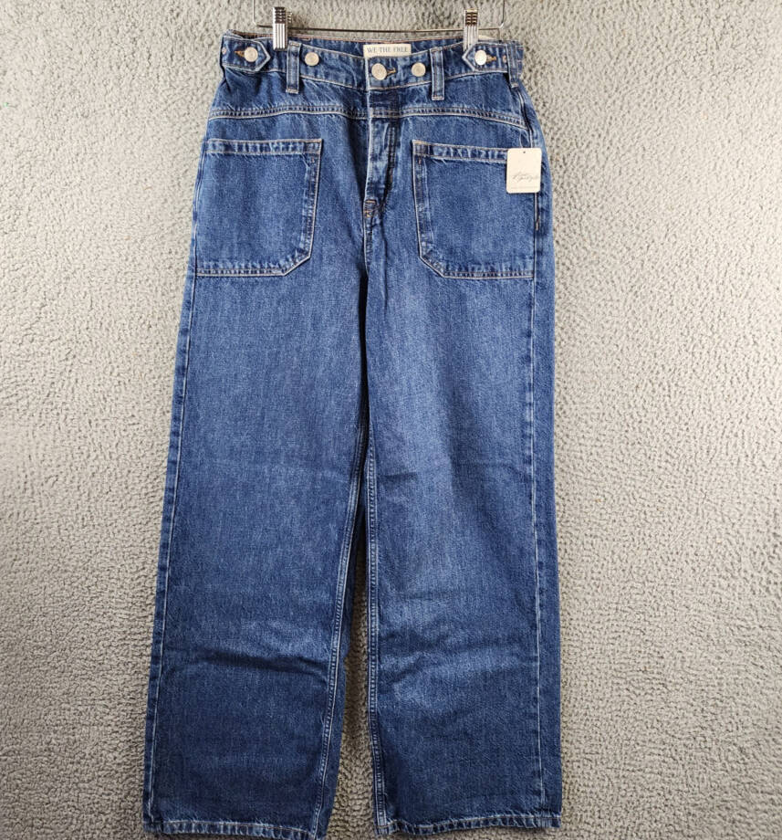 Free People We the Free Palmer Cuffed Jeans Women's 26 Tunnel Vision