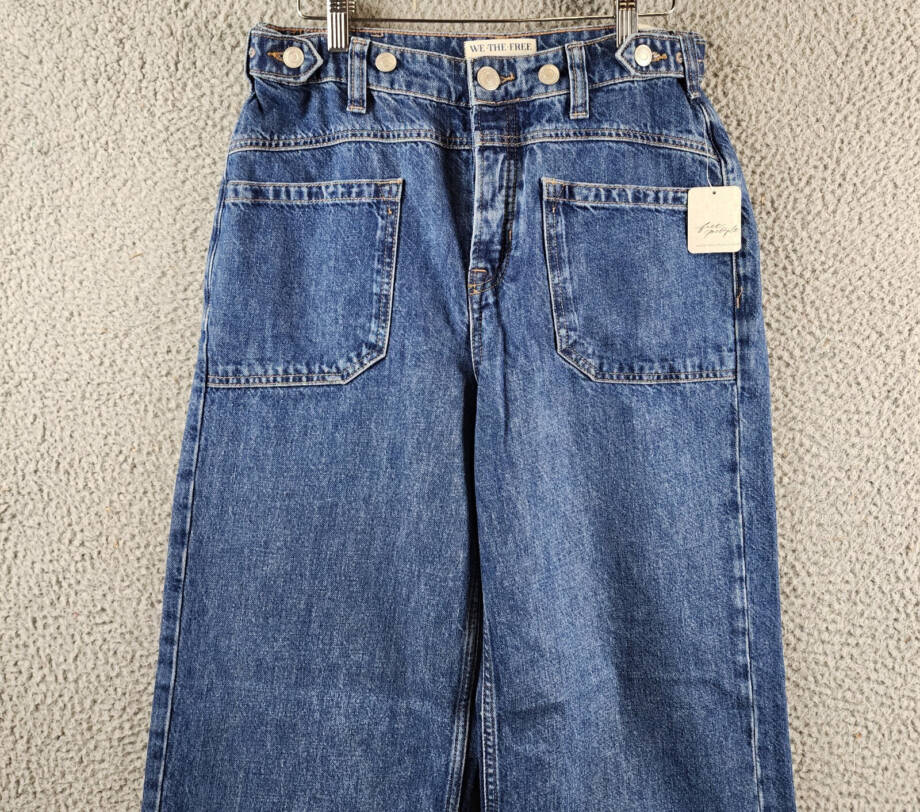 Free People We the Free Palmer Cuffed Jeans Women's 26 Tunnel Vision