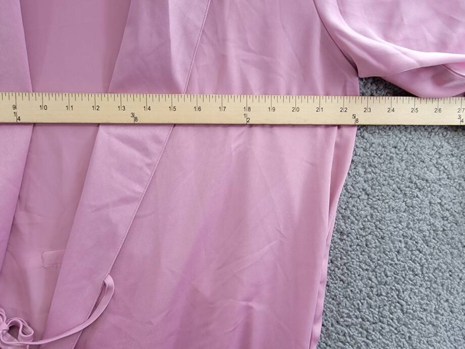 State of Day Crepe De Chine Self-Tie Robe Women's M Mauve Orchid Long Sleeve