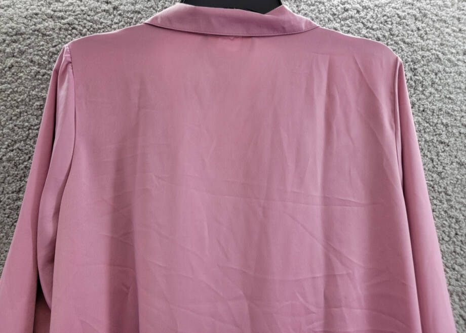 State of Day Crepe De Chine Self-Tie Robe Women's M Mauve Orchid Long Sleeve