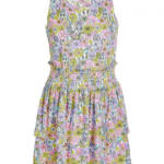 Epic Threads Bloom Floral-Print Smocked Dress Big Girls L White Multi Pullover