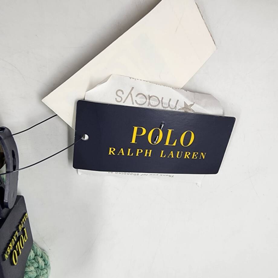 Polo Ralph Lauren Braided Belt Men's M Faded Mint Double O Ring Embroidered Logo