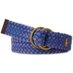 Polo Ralph Lauren Braided Belt Men's M Old Royal Double O Ring Embroidered Logo