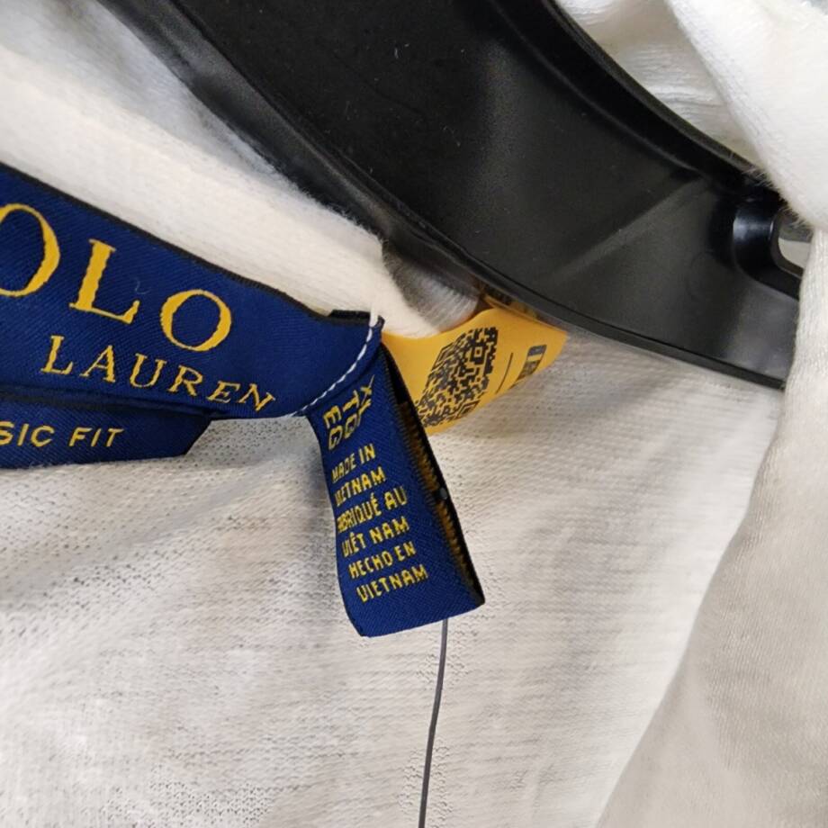 Polo Ralph Lauren Linen Blend Classic Fit Polo Shirt Men's XL White Short Sleeve
