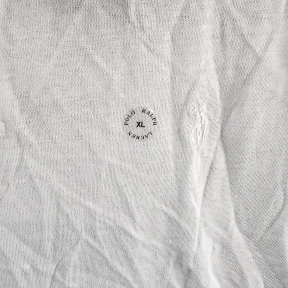 Polo Ralph Lauren Linen Blend Classic Fit Polo Shirt Men's XL White Short Sleeve