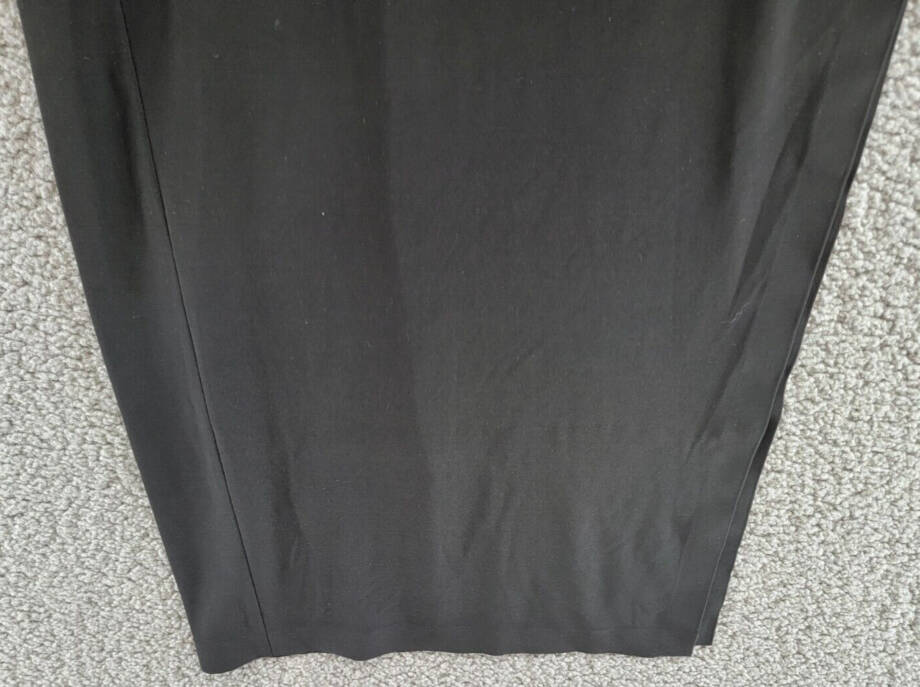 Norma Kamali Side Slit Maxi Skirt Women's XXS/28 Black Elastic Waist Pull On~