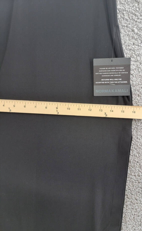 Norma Kamali Side Slit Maxi Skirt Women's XXS/28 Black Elastic Waist Pull On~