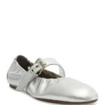 Schutz Calita Slip On Buckled Mary Jane Ballet Flats Women's 7B Prata Round Toe