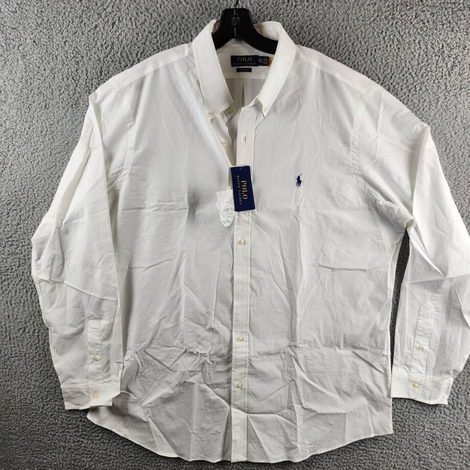 Polo Ralph Lauren Classic-Fit Poplin Shirt Men's XXL White Embroidered Logo