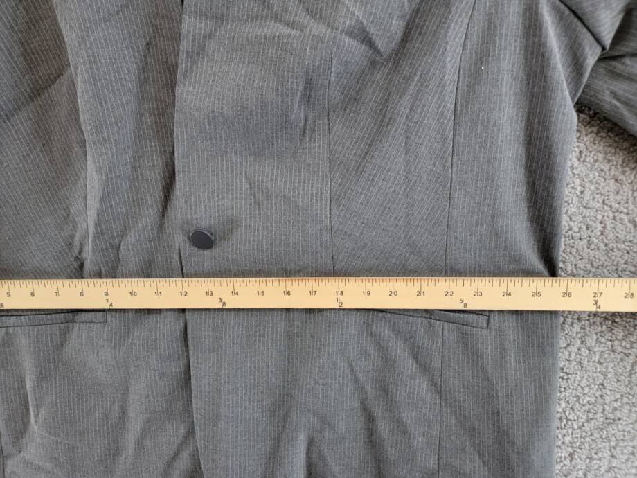 Calvin Klein Plus Size Pinstriped One-Button Jacket Women's 20W Charcoal/Cream