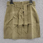 Faherty Palos Verdes Utility Skirt Women's 0 Military Olive Linen Blend Hook&Bar