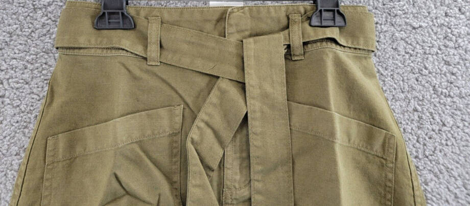 Faherty Palos Verdes Utility Skirt Women's 0 Military Olive Linen Blend Hook&Bar