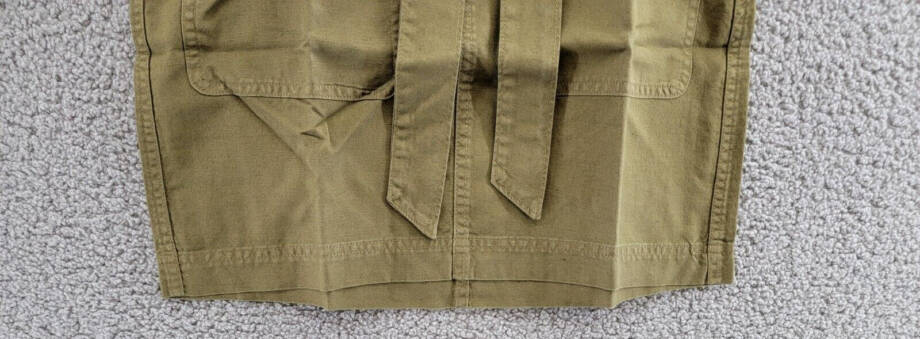 Faherty Palos Verdes Utility Skirt Women's 0 Military Olive Linen Blend Hook&Bar