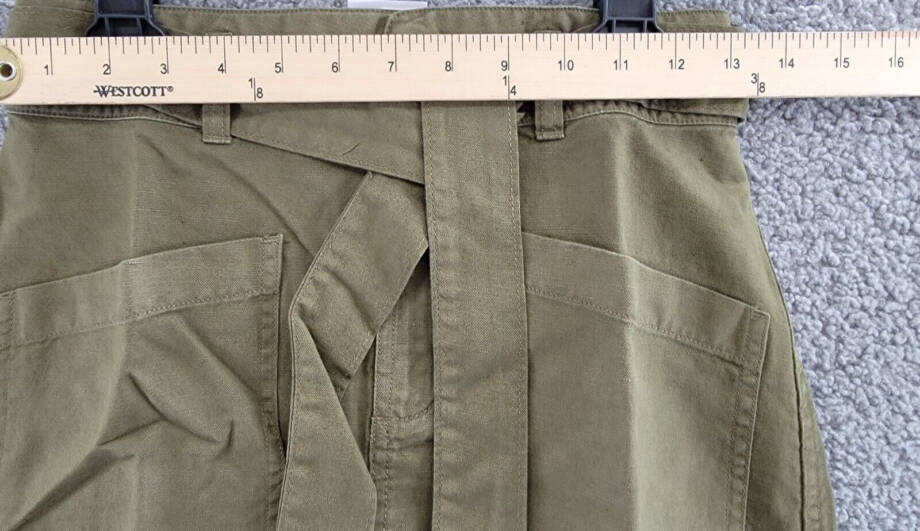 Faherty Palos Verdes Utility Skirt Women's 0 Military Olive Linen Blend Hook&Bar