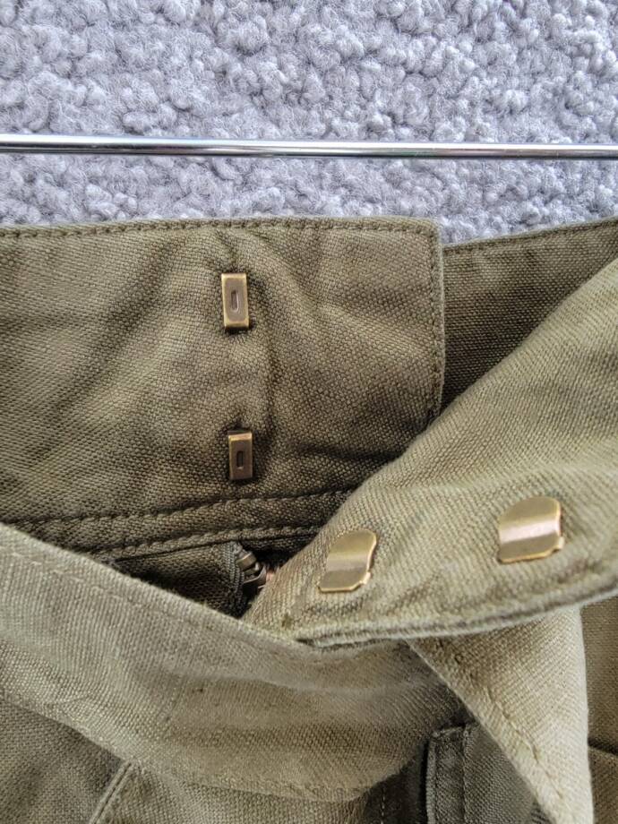 Faherty Palos Verdes Utility Skirt Women's 0 Military Olive Linen Blend Hook&Bar