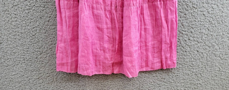 Sea Cole Smocked Sleeveless Dress Girls' 12Y Pink Square Neck Tiered Back Zip
