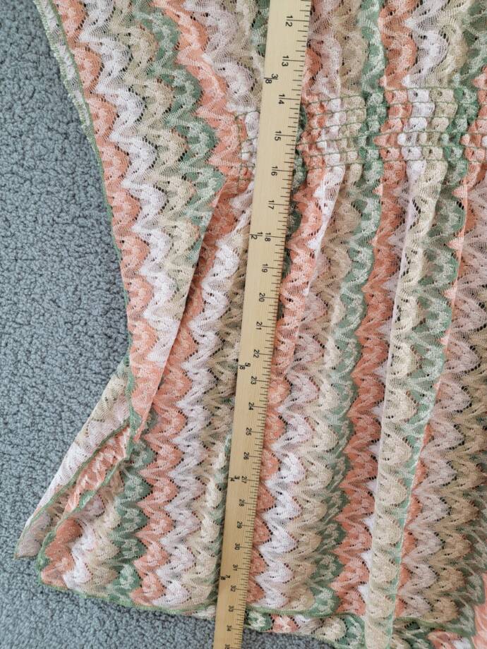 Becca Solstice Crocheted Cover-Up Tunic Women's M-L Multi Pullover Style V-Neck