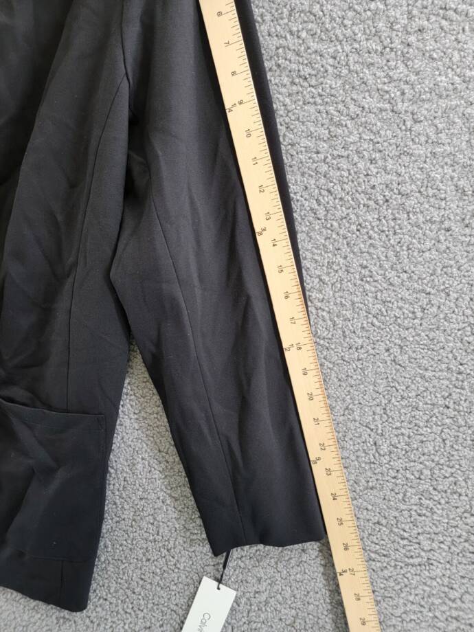 Calvin Klein Plus Size Open Front Ponte Blazer Women's 14W Black Long Sleeve