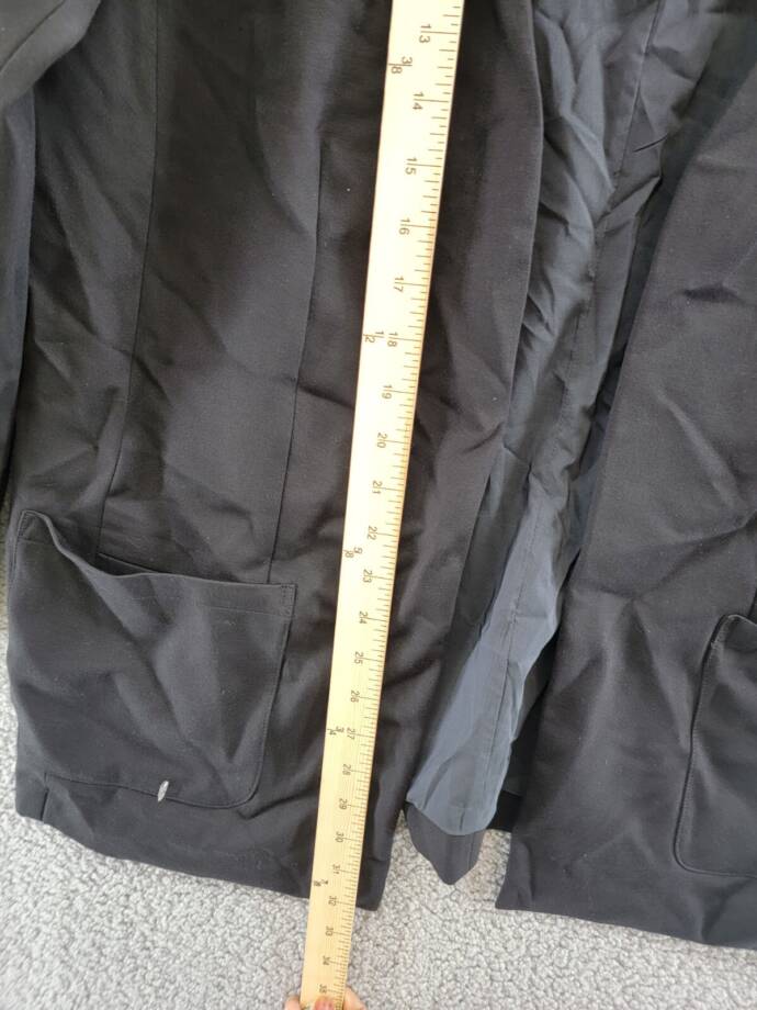 Calvin Klein Plus Size Open Front Ponte Blazer Women's 14W Black Long Sleeve