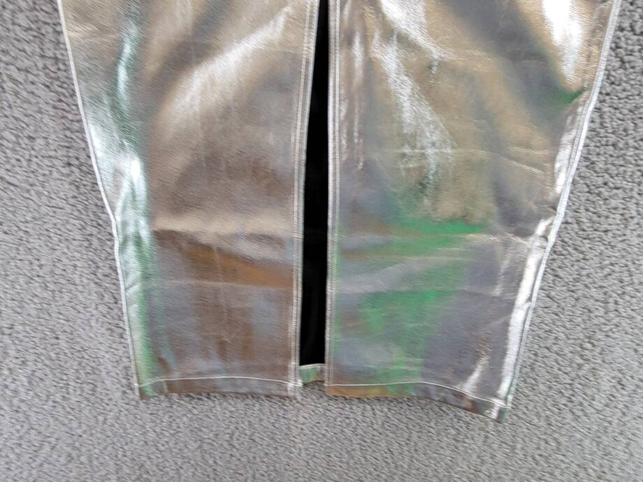 Line & Dot Tinsley Vegan Leather Long Skirt Women's S Silver Button Zip Closure