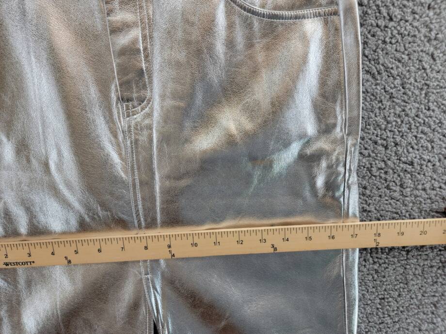 Line & Dot Tinsley Vegan Leather Long Skirt Women's S Silver Button Zip Closure