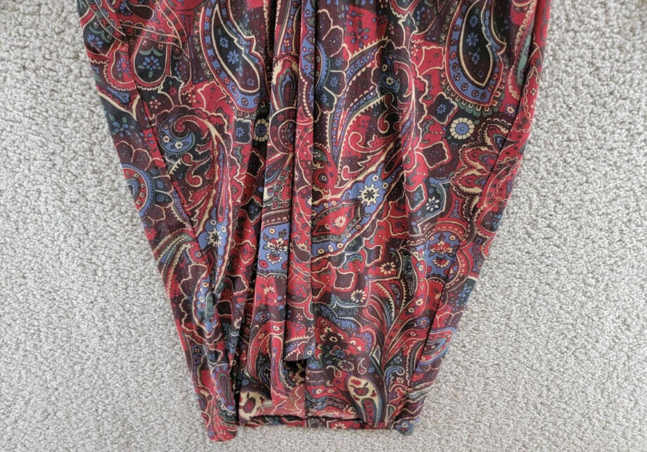 Lauren Ralph Lauren Checked Paisley Twist-Front Jersey Dress Women's 4 Multi L/S