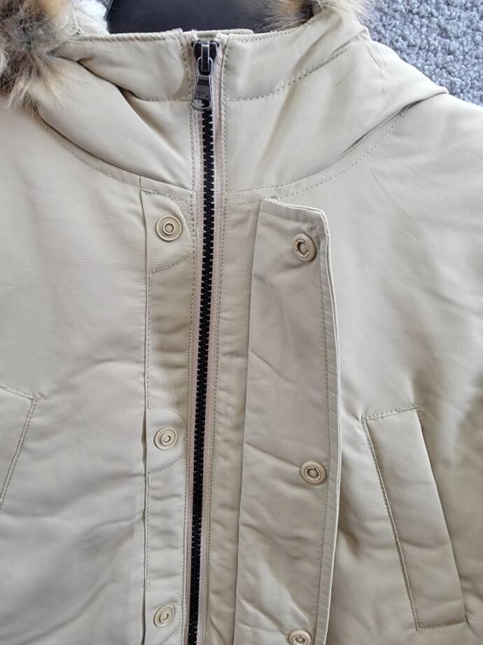 Polo Ralph Lauren Artificial-fur-Trim Down Parka Jacket Big Boys M (10-12) Khaki