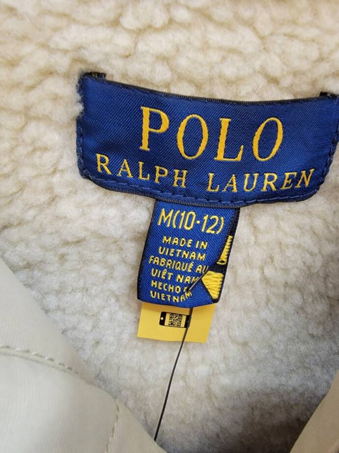 Polo Ralph Lauren Artificial-fur-Trim Down Parka Jacket Big Boys M (10-12) Khaki