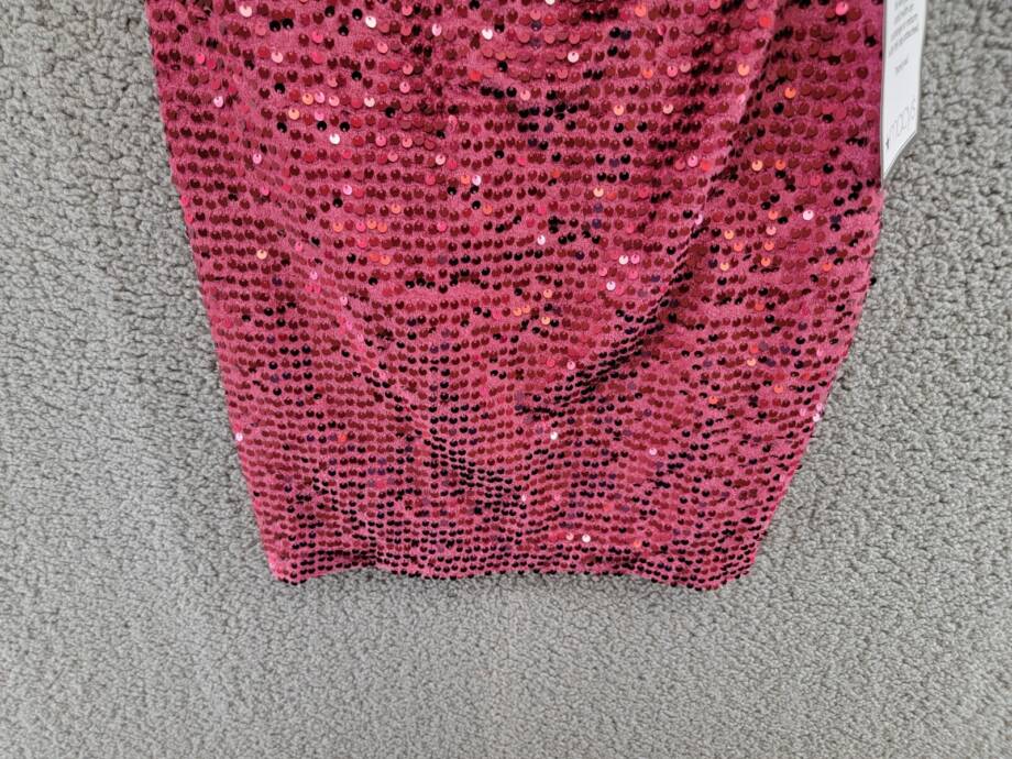 RACHEL Rachel Roy Velvet Sequined Halter Dress Women's S Cabernet Back Zip