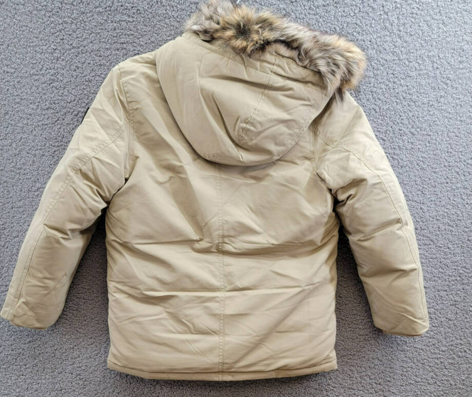 Polo Ralph Lauren Artificial-fur-Trim Down Parka Jacket Big Boys M (10-12) Khaki