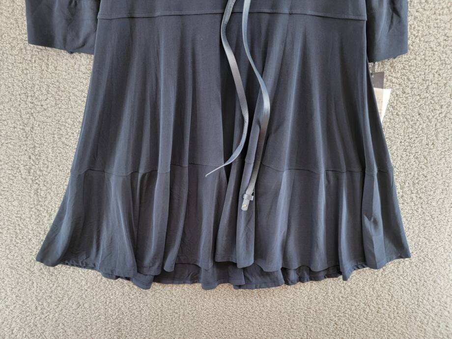 Tommy Hilfiger Belted Jersey Shirtdress Women's 12 Sky Captain Button Front
